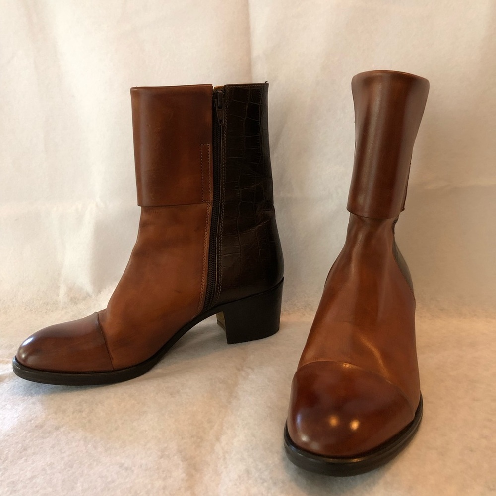 Gorgeous Italian Designer~ Leather Boots by Luigi Spago ~  US 7.5 ~ Europe EU 38 - Picture 4 of 13